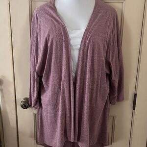 LuLaRoe Purple/rose Cardigan.  high low length . 3/4 sleeves